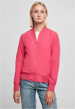 Women's Light Bomber Jacket hibiscus pink