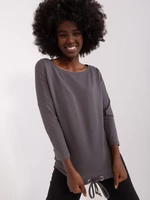Graphite base blouse with cuff Fiona BASIC FEEL GOOD
