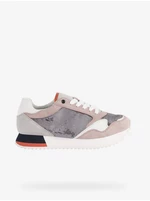 Old Pink-Grey Womens Sneakers with Suede Details Geox Doralea - Women