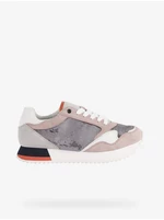 Women's old pink-gray sneakers with suede details Geox Doralea