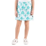White-turquoise girls' patterned skirt SAM 73