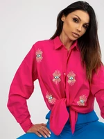 Fuchsia Oversized Button Shirt