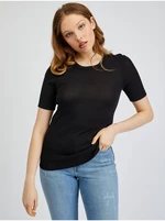 Black women's knitted T-shirt ORSAY