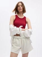 Red women's basic crop top GAP