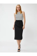 Koton Tie Waist Midi Skirt