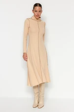 Trendyol Stitched A-Line/A bell-shaped Thessaloniki/Knitwear-Look Midi Dress