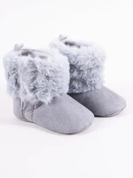 Scarpe invernali per bambini Yoclub Yoclub_Velcro_Strappy_Girls'_Boots_OBO-0188G-2800_Grey