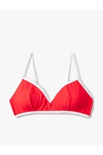 Koton Triangle Bikini Top with Piping Detailed Coated