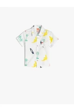 Koton Shirt Short Sleeved with Cap Pocket Detail Printed Cotton