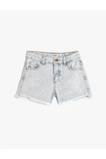 Koton 3skg40071ad Girls' Denim & Canvas Shorts Light Indigo