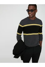 Koton Basic Sweater Color Block Crew Neck