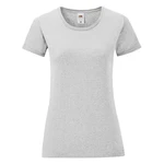 Iconic Grey Women's T-shirt in combed cotton Fruit of the Loom