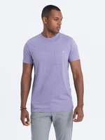 Ombre Men's knitted T-shirt with patch pocket