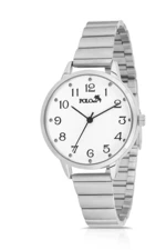 Polo Air Classic Numeral Women's Wristwatch Silver Color