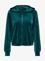 Dark Green Women's Velvet Hoodie ONLY Rebel - Women