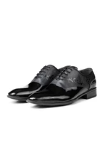 Ducavelli Tuxedo Genuine Leather Men's Classic Shoes Black