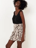 Brown skirt with snake pattern CAMAIEU - Women