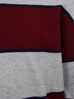 Burgundy-gray boys' striped sweater GAP