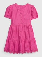 Dark pink girly dress with madeira GAP