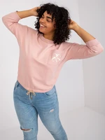 Vivianne casual pink blouse larger size