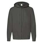 Grafitowa bluza męska z kapturem Lightweight Zip Thru Hooded Sweat Fruit of the Loom