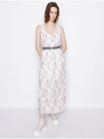 White Women Patterned Maxi-Dresses Armani Exchange - Women