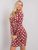 Dusty pink velor dress with Montilla patterns