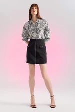 DEFACTO A-Line Normal Waist Lined Mini Skirt