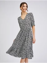 Orsay White-Black Women Flowered Dress - Women