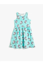 Koton Combed Combed Cotton Dress Sleeveless Round Neck Unicorn Printed Cotton