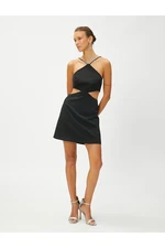 Koton A Mini Evening Dress with Window Detailed and Stony.