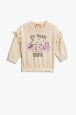 Koton Baby Girl Beige Sweatshirt