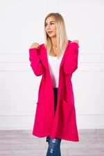 Oversize fuchsia cape with hood