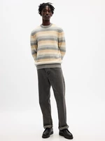 Beige-gray men's striped sweater GAP