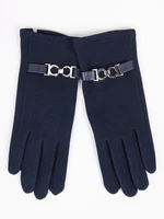 Yoclub Woman's Women's Gloves RES-0095K-195C Navy Blue