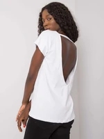 White blouse with back neckline