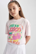 DEFACTO Girl Oversize Fit Short Sleeve T-Shirt