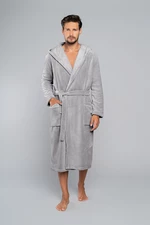 Long sleeve Mimas bathrobe - grey