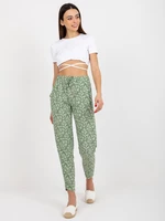 Light green summer floral pants SUBLEVEL