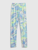 Green-blue girls' patterned leggings GAP