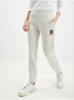 Creamy women's sweatpants Tommy Hilfiger Monogram