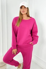 Cotton set Hoodie + Fuchsia trousers