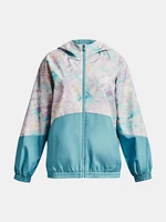 Under Armour Jacket Woven Printed FZ Jacket-BLU - Girls