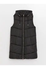 LC Waikiki Women's Straight Inflatable Vest with a Hooded