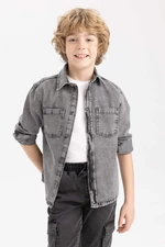 DEFACTO Boys Oversize Jean Long Sleeve Shirt