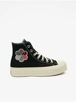 Black Women's Ankle Sneakers on the Converse platform Chuck Taylor - Women