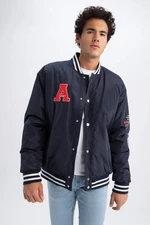 DEFACTO Oversize Fit College Collar Bomber Bomber Coat