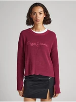 Women's Wine Sweater Pepe Jeans Della - Women