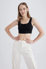 DEFACTO Crop Square Collar Corded Camisole Singlet