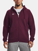 Under Armour Mikina UA Rival Fleece FZ Hoodie-MRN - Pánské